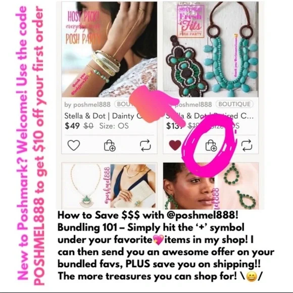 Stella & Dot | Blush Polka Dot Scarf Tie Hoop Earrings Retired - Picture 5 of 8